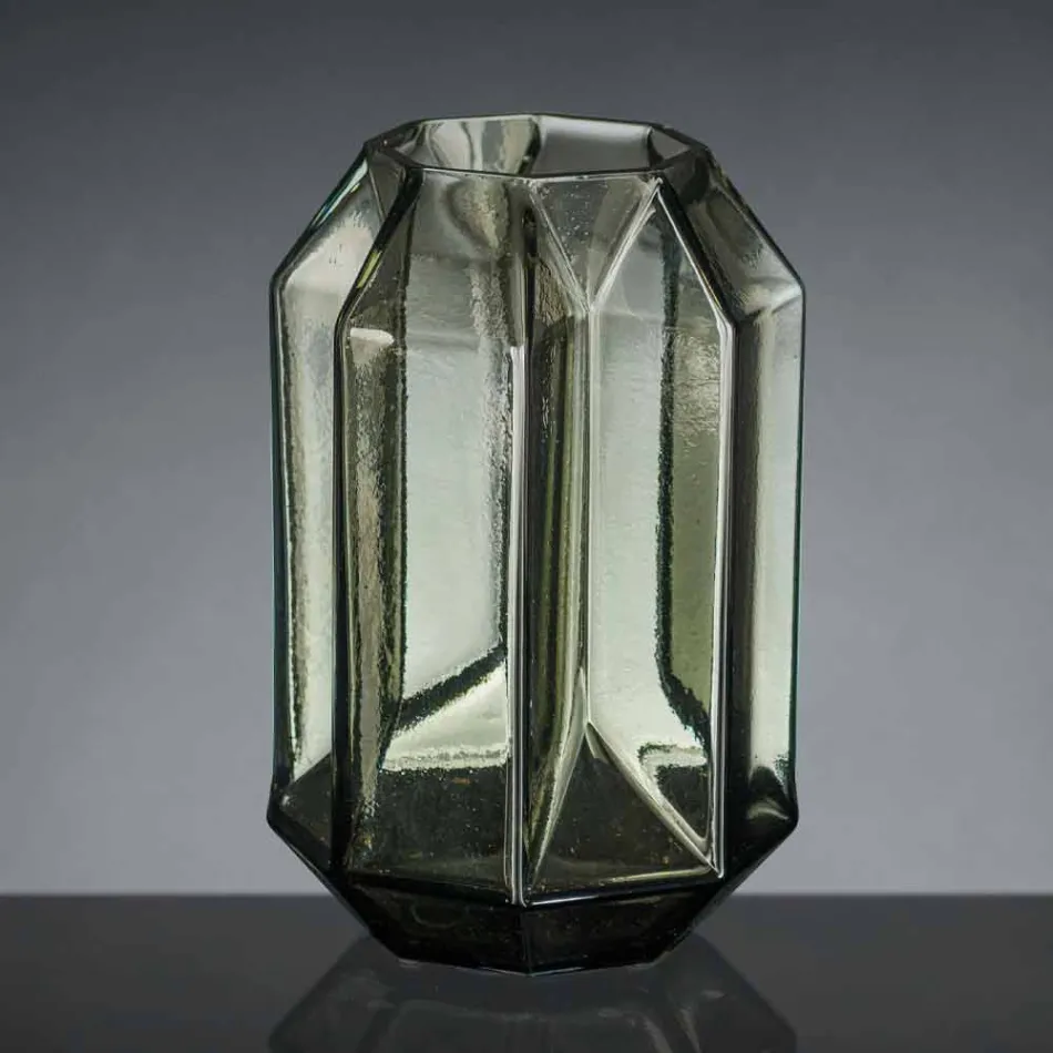 Vnitřní váza z leštěného skla Ručně vyráběná v Itálii - Flock Viadurini