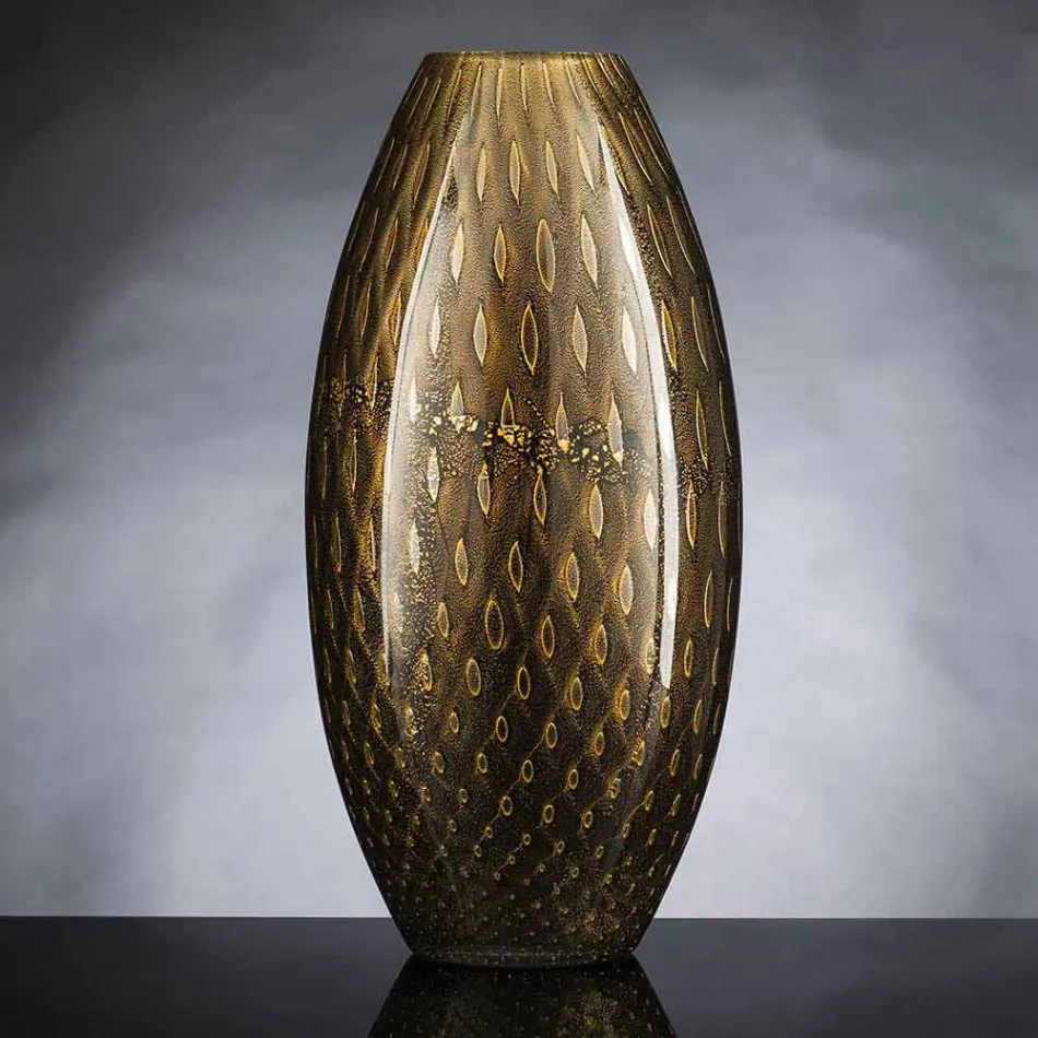 Vnitřní váza z barevného foukaného skla Murano vyrobené v Itálii - Asper Viadurini