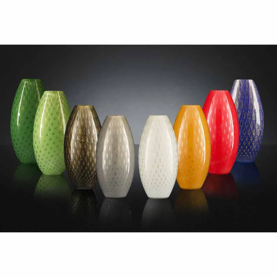 Vnitřní váza z barevného foukaného skla Murano vyrobené v Itálii - Asper Viadurini