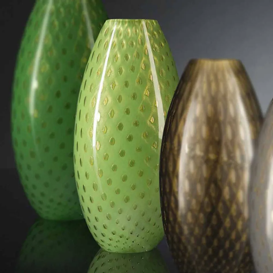 Vnitřní váza z barevného foukaného skla Murano vyrobené v Itálii - Asper Viadurini