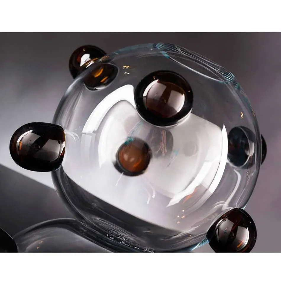 Kulatá vnitřní váza z foukaného skla Murano Made in Italy - Astore Viadurini