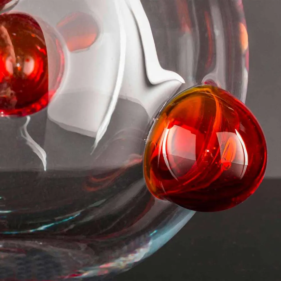 Kulatá vnitřní váza z foukaného skla Murano Made in Italy - Astore Viadurini