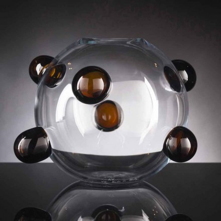 Kulatá vnitřní váza z foukaného skla Murano Made in Italy - Astore Viadurini