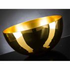 Kulatá vnitřní váza z foukaného skla, povrchová úprava z 24k zlata vyrobená v Itálii - zlatá Viadurini