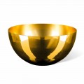 Kulatá vnitřní váza z foukaného skla, povrchová úprava z 24k zlata vyrobená v Itálii - zlatá