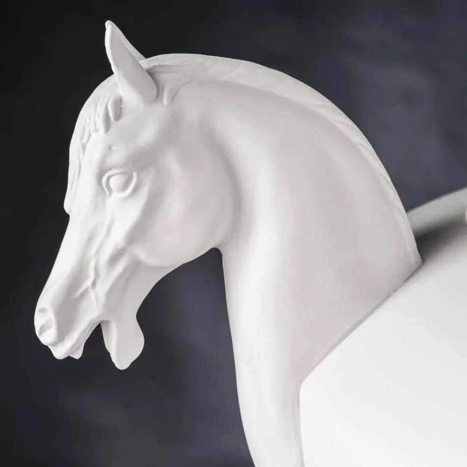 Ručně vyrobená dekorativní váza z bílého keramiky nebo 24k zlata vyrobená v Itálii - Jakcy Viadurini