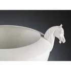 Ručně vyrobená dekorativní váza z bílého keramiky nebo 24k zlata vyrobená v Itálii - Jakcy Viadurini