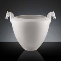 Ručně vyrobená dekorativní váza z bílého keramiky nebo 24k zlata vyrobená v Itálii - Jakcy