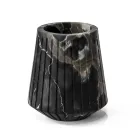 Nízká dekorativní váza z Portoro Marble s pruhovaným designem Made in Italy - Cairo Viadurini