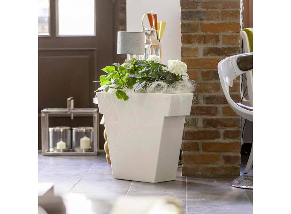 Barevná dekorativní váza Slide Moderní polyetylénová váza vyrobená v Itálii Viadurini