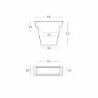 Barevná dekorativní váza Slide Moderní polyetylénová váza vyrobená v Itálii Viadurini
