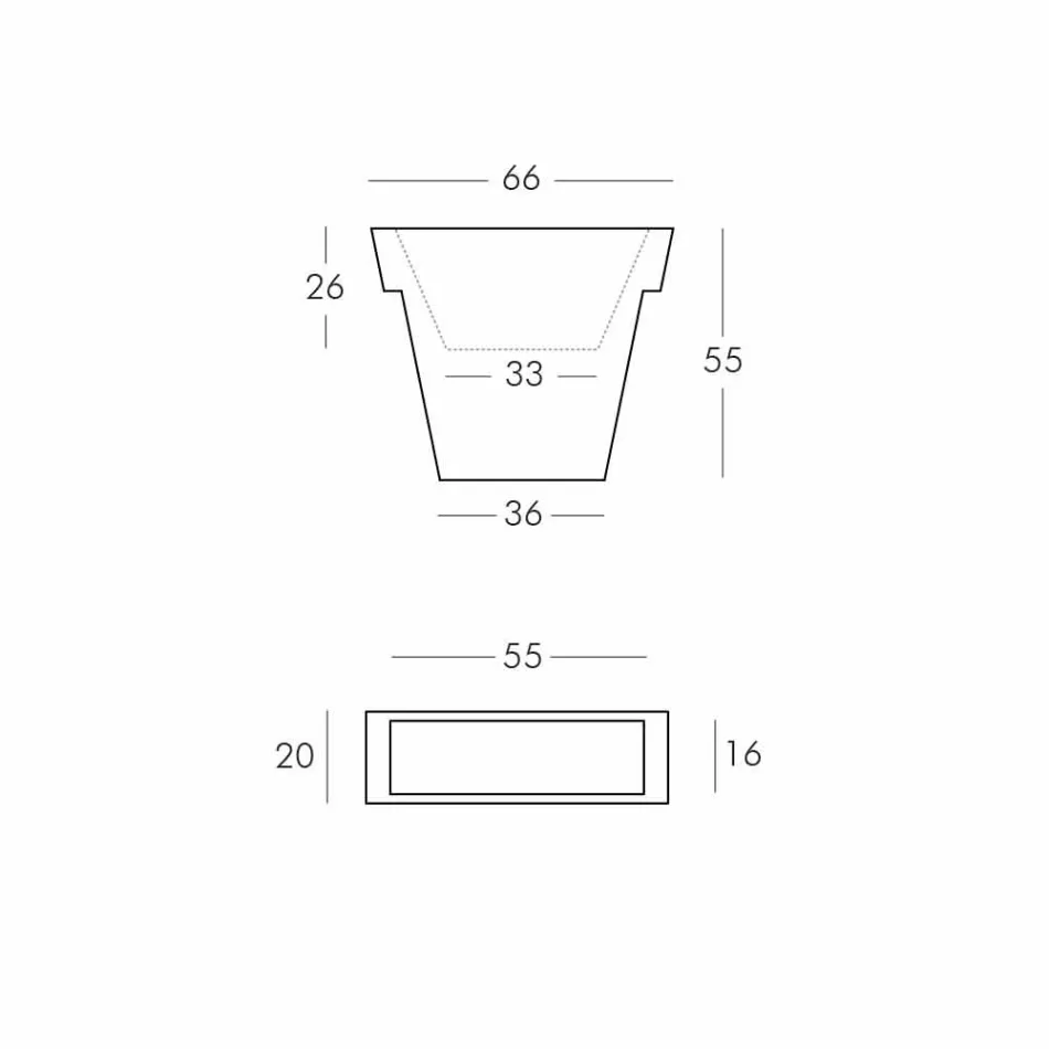 Barevná dekorativní váza Slide Moderní polyetylénová váza vyrobená v Itálii Viadurini