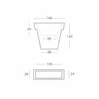 Barevná dekorativní váza Slide Moderní polyetylénová váza vyrobená v Itálii Viadurini