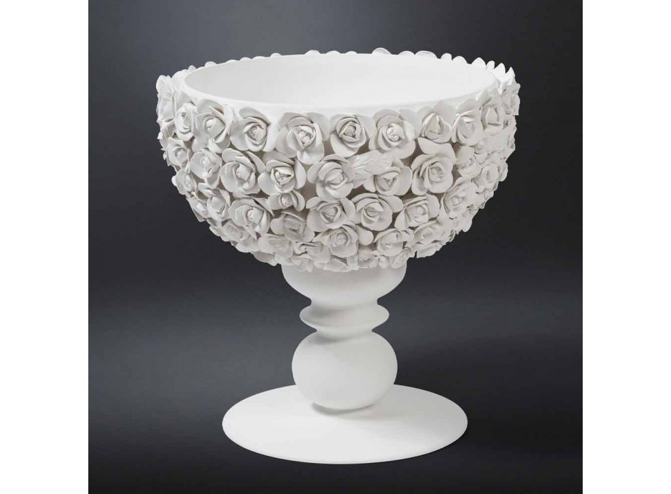 Vnitřní dekorativní váza z keramiky Biana s dekorací Made in Italy - Camogli Viadurini