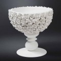 Vnitřní dekorativní váza z bílé keramiky s dekorací Made in Italy - Camogli