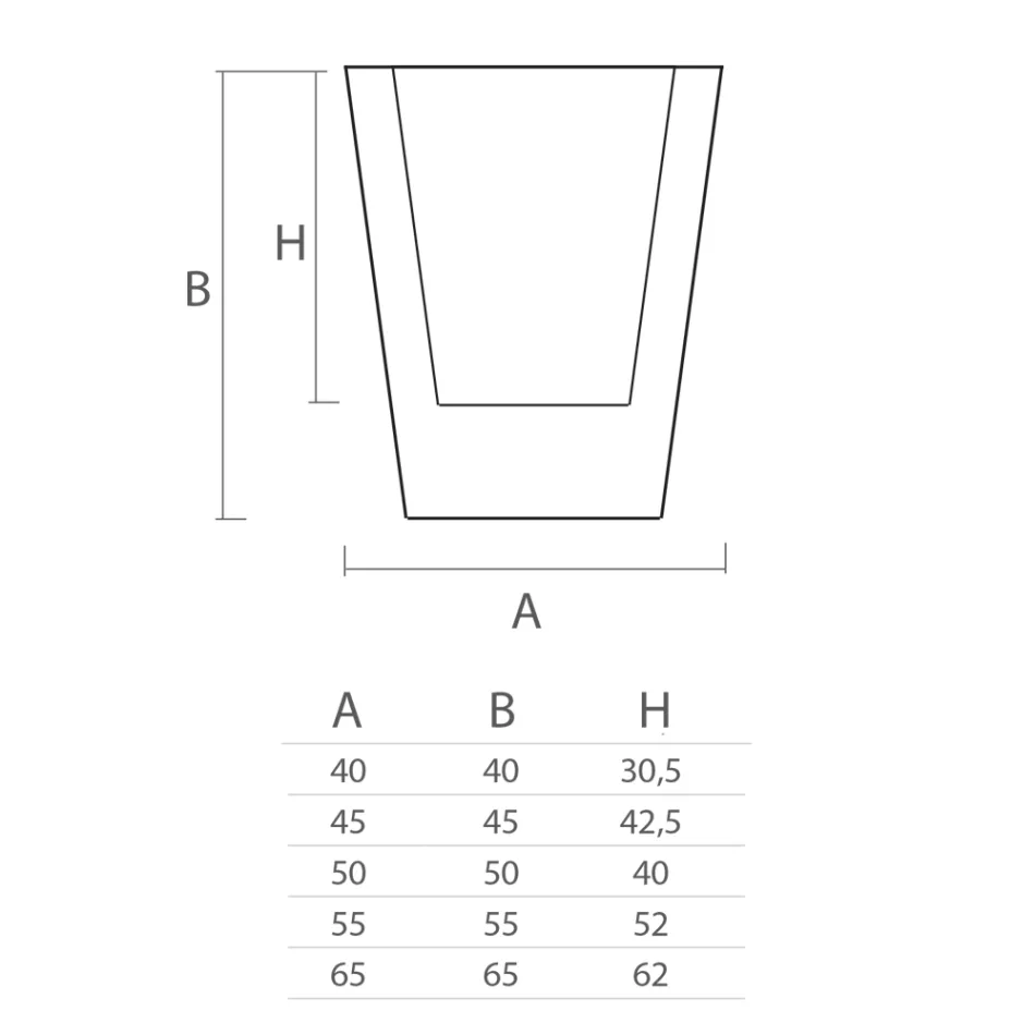 Vnitřní dekorativní váza z barevného polyetylenu Made in Italy - Mengo Viadurini