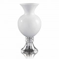 Vnitřní dekorativní váza z bílého a průhledného skla vyrobená v Itálii - Frodino