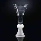 Vnitřní dekorativní skleněná váza s bílou základnou vyrobené v Itálii - Catia Viadurini