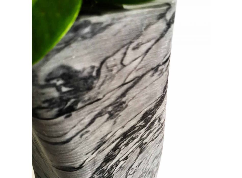 Dekorativní designová váza v Bardiglio nebo Carrara mramoru vyrobená v Itálii - Prisma Viadurini