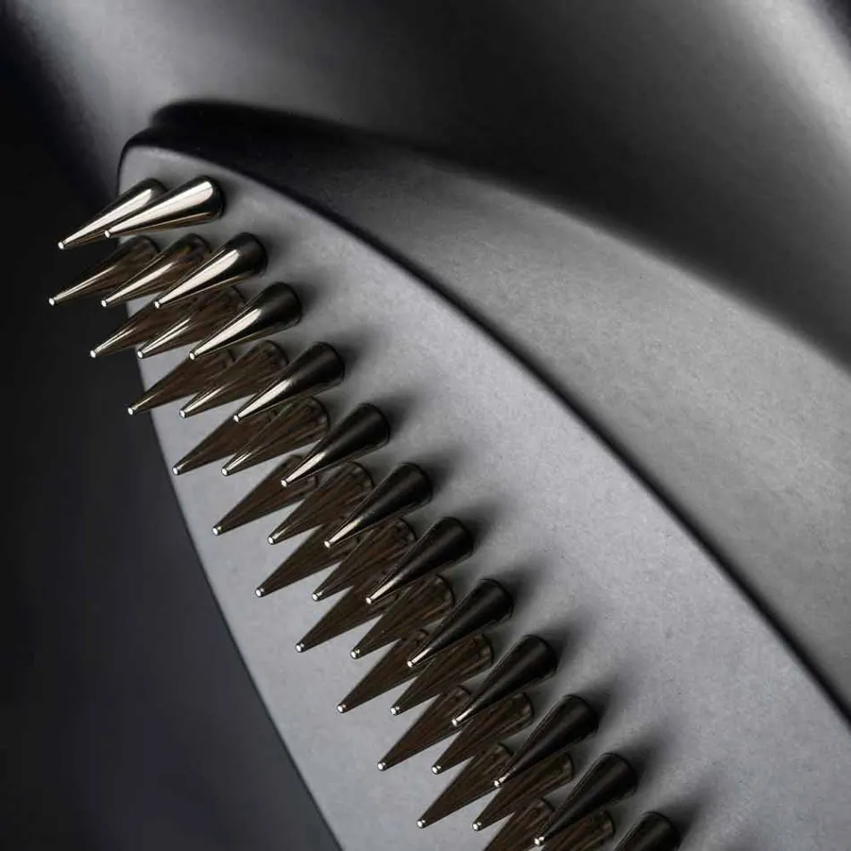 Dekorativní váza z matně černé keramiky ručně vyráběná v Itálii - Medina Viadurini