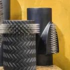 Dekorativní váza z matně černé keramiky ručně vyráběná v Itálii - Medina Viadurini