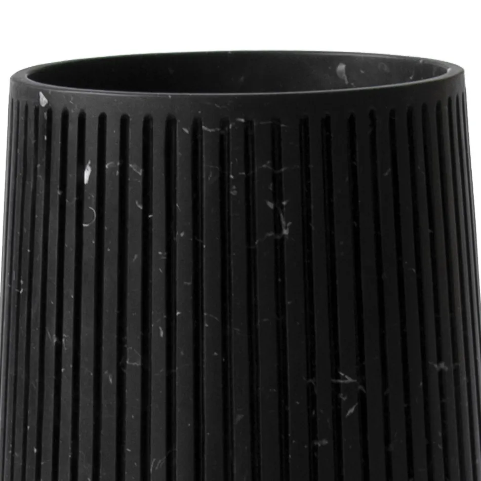 Dekorativní váza v bílém Carrara Marble nebo Portoro Design s pruhy - Cairo Viadurini