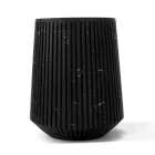 Dekorativní váza v bílém Carrara Marble nebo Portoro Design s pruhy - Cairo Viadurini