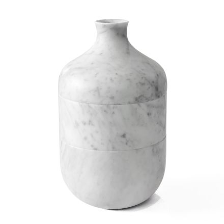 Dekorativní váza v italském luxusním designu z bílého carrarského mramoru - Calar Viadurini