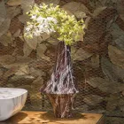 Dekorativní váza z červeného mramoru s bílými žilkami vyrobená v Itálii - originál Viadurini