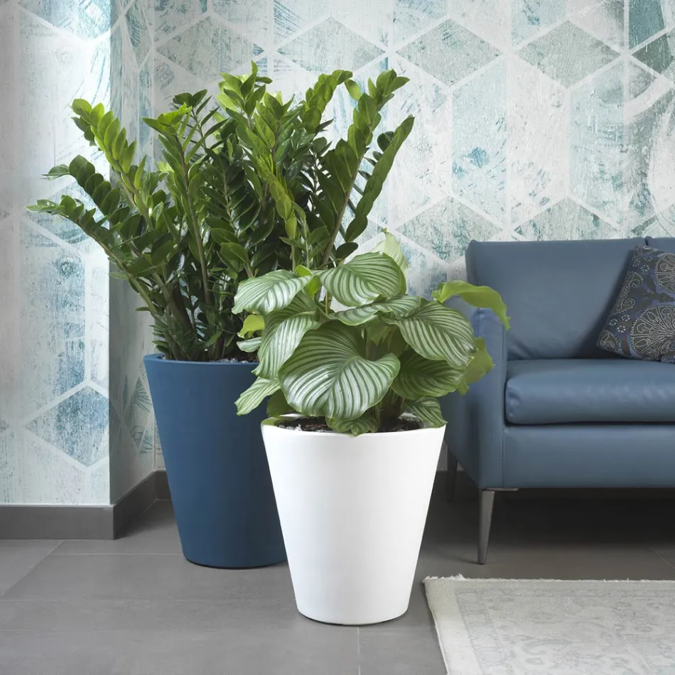 Kulatá barevná polyetylenová dekorativní váza Made in Italy - Mengo Viadurini