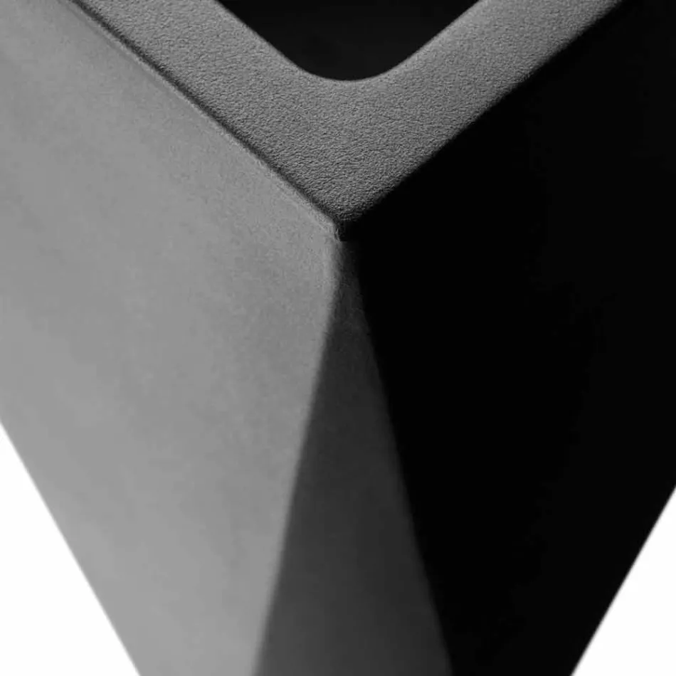 Čtvercová polyetylenová dekorativní váza vyrobená v Itálii - Bonina Viadurini