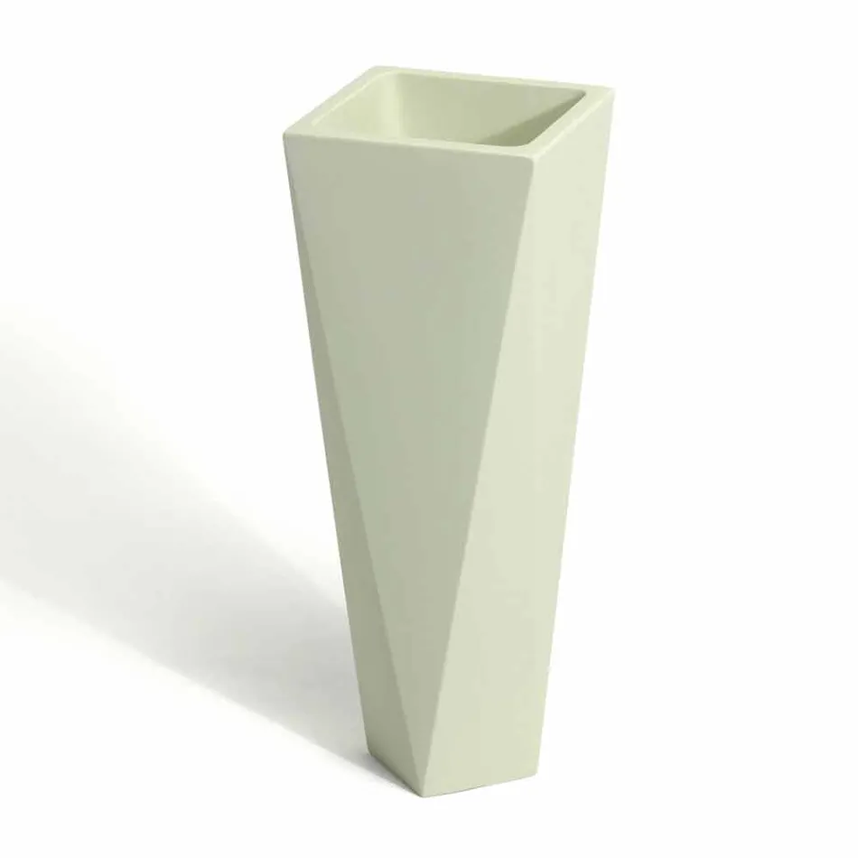 Čtvercová polyetylenová dekorativní váza vyrobená v Itálii - Bonina Viadurini
