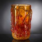 Oranžová Murano foukaná skleněná dekorativní váza vyrobená v Itálii - Mister Viadurini