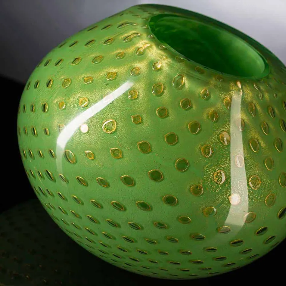 Dekorativní váza z barevného foukaného skla Murano vyrobené v Itálii - Barletta Viadurini