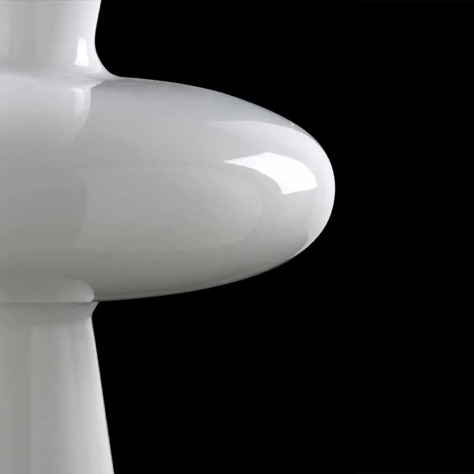 Moderní dekorativní váza v bílé keramické ručně vyrobené v Itálii - Tulipo Viadurini