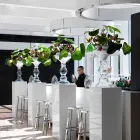 Moderní dekorativní váza z bílého a průhledného skla vyrobená v Itálii - Vulcano Viadurini