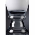 Moderní dekorativní váza z průhledného a bílého skla vyrobená v Itálii - romantická Viadurini