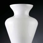 Moderní dekorativní váza z průhledného a bílého skla vyrobená v Itálii - romantická Viadurini