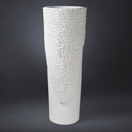 Vnitřní dekorativní keramická váza ručně vyráběná v Itálii - Calisto Viadurini