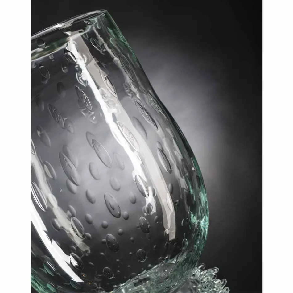 Elegantní vnitřní váza z foukaného muránského skla vyrobené v Itálii - Copernicus Viadurini