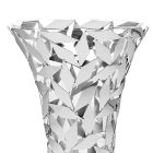 Elegantní luxusní váza ve skleněných a stříbrných kovových geometrických dekoracích - Torresi Viadurini