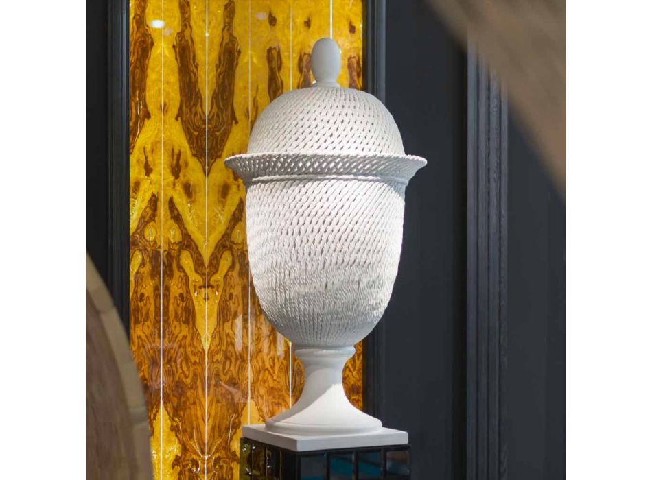 Elegantní vnitřní keramická váza ručně vyrobená v Itálii - Napoleone Viadurini