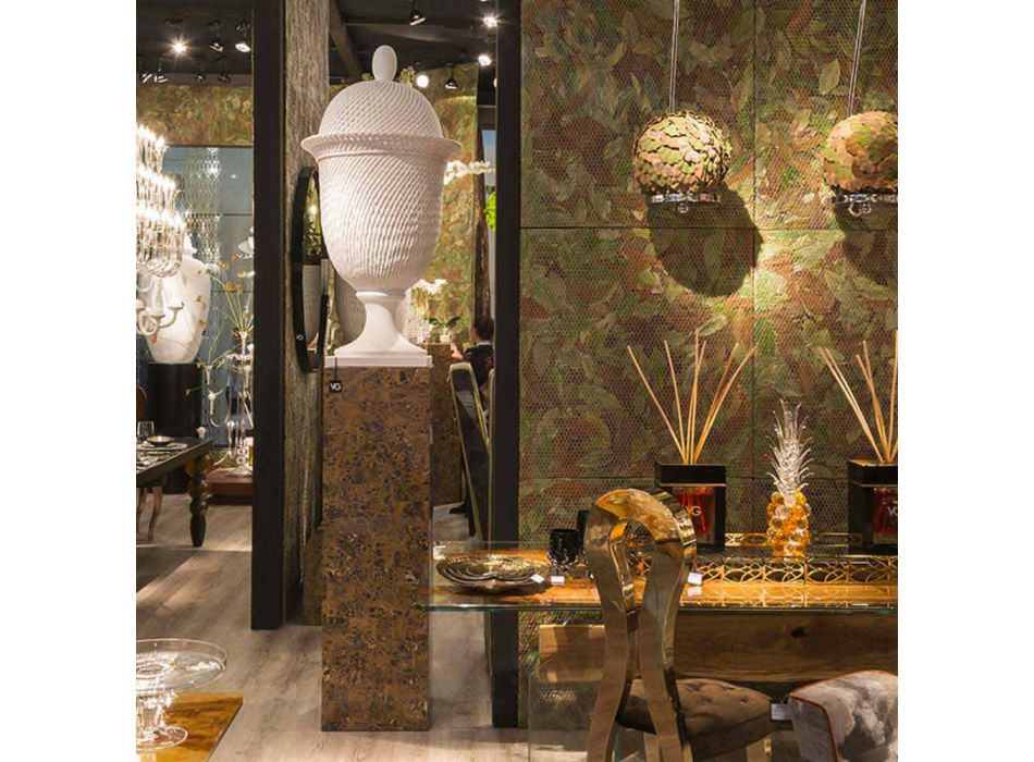 Elegantní vnitřní keramická váza ručně vyrobená v Itálii - Napoleone Viadurini