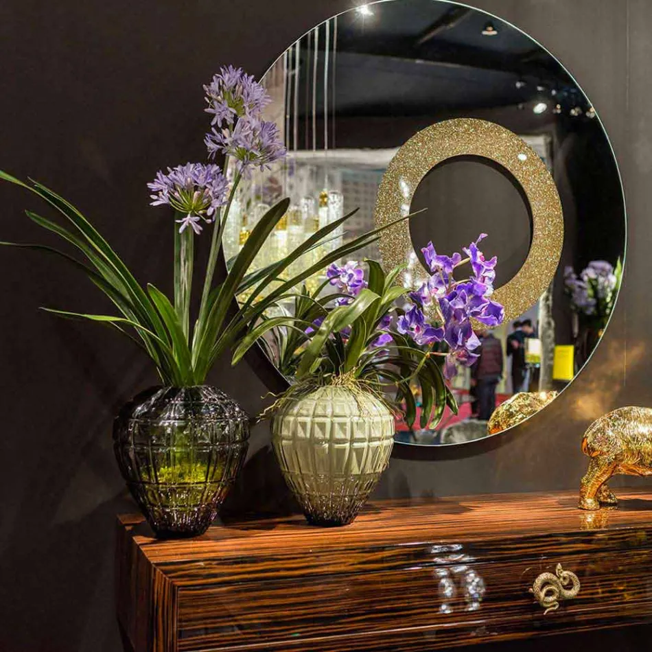 Elegantní vnitřní skleněná váza vyrobená v Itálii - Clarabella Viadurini