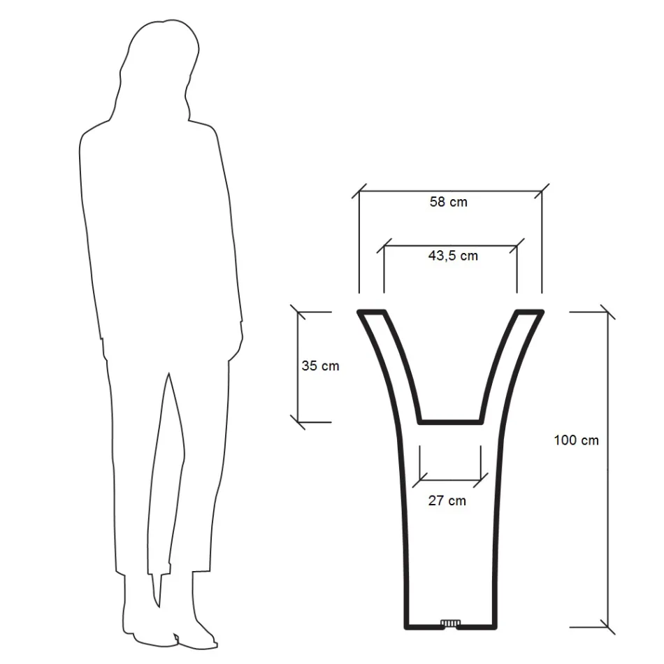 Zahradní květináč z barevného polyetylenu Made in Italy - Tremont Viadurini