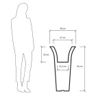 Kulatý zahradní květináč z polyetylenu Made in Italy - Tremont Viadurini