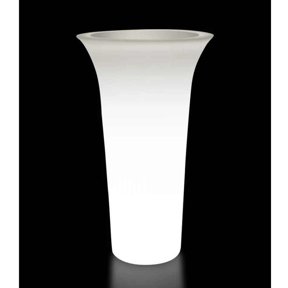 Kulatý zahradní květináč z polyetylenu Made in Italy - Tremont Viadurini