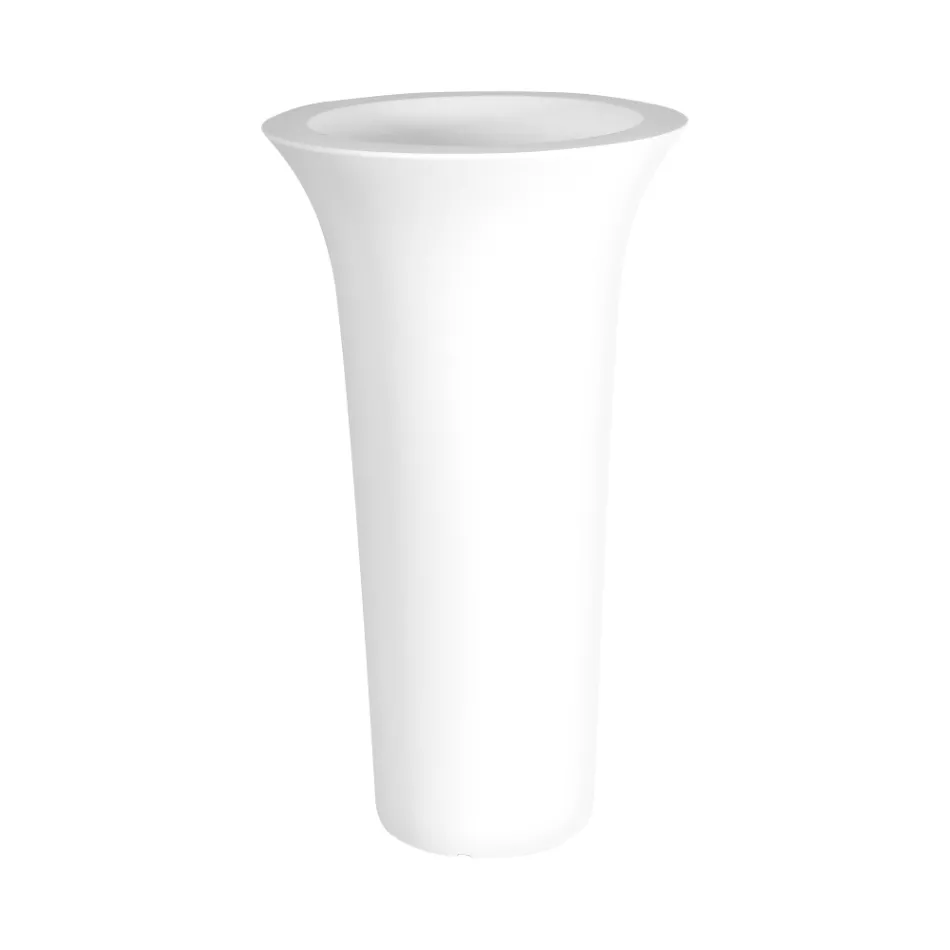 Kulatý zahradní květináč z polyetylenu Made in Italy - Tremont Viadurini