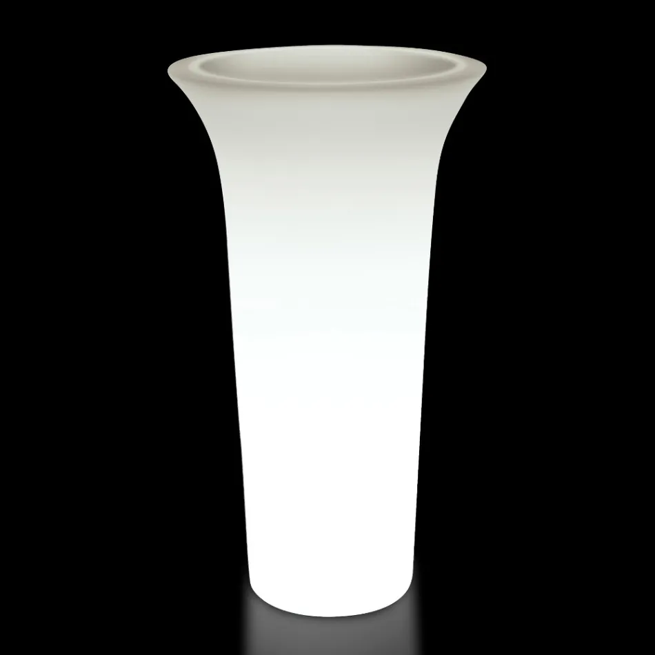 Kulatý zahradní květináč z polyetylenu Made in Italy - Tremont Viadurini