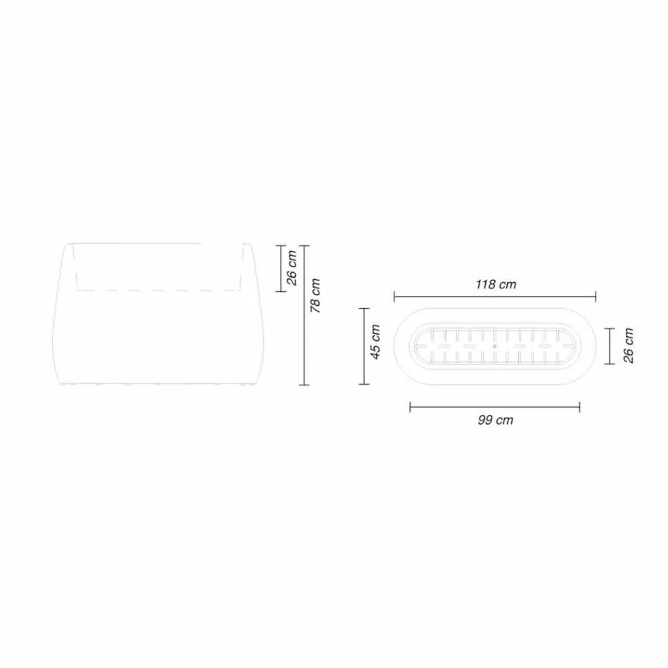 Váza na květináče ze světelného plastu, design ve 3 velikostech - Pandora od Myyour Viadurini